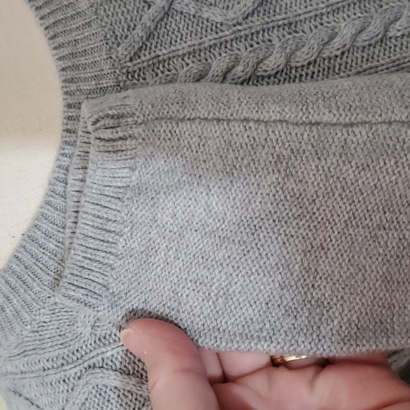 Talbots,  gray peplum sweater - Picture 4 of 7